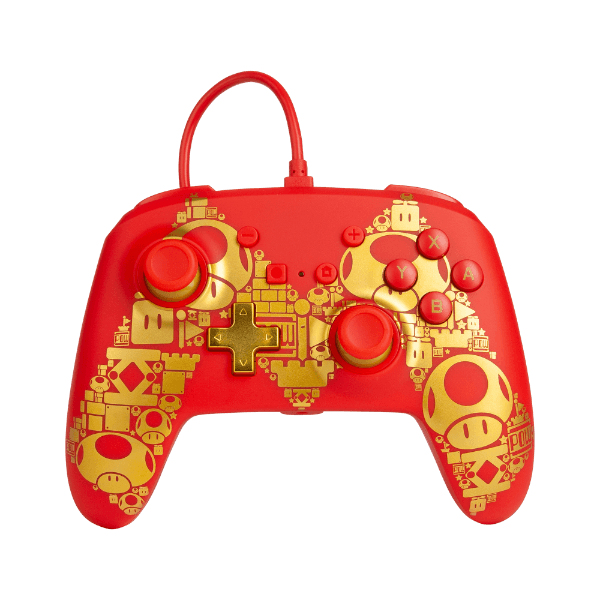 PowerA Enhanced Controller USB cablato oro, rosso, giallo per Nintendo Switch - nuovo