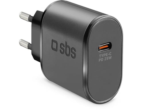 SBS TETR1CPD25 chargeur d'appareils mobiles Smartphone, Tablette Noir Secteur Intérieure