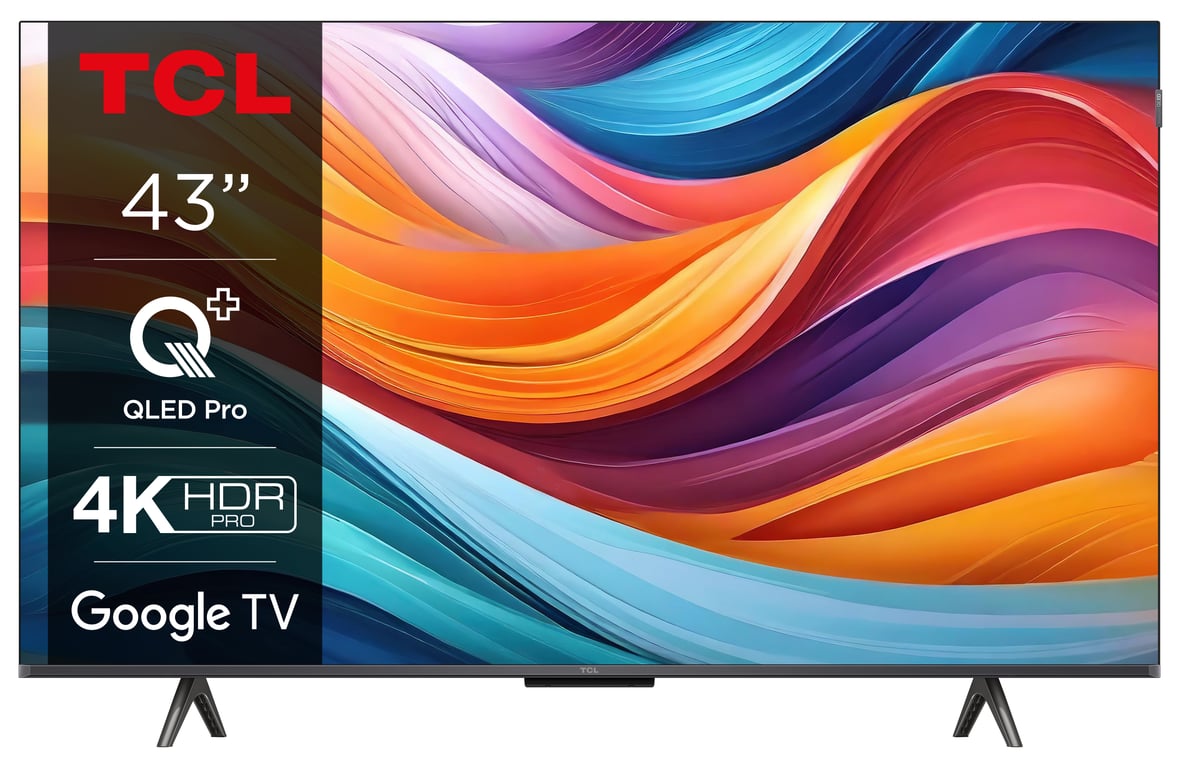 TCL T7B 43T7B TV 109,2 cm (43 ) 4K Ultra HD Smart TV Wifi Titane 430 cd/m² - Neuf