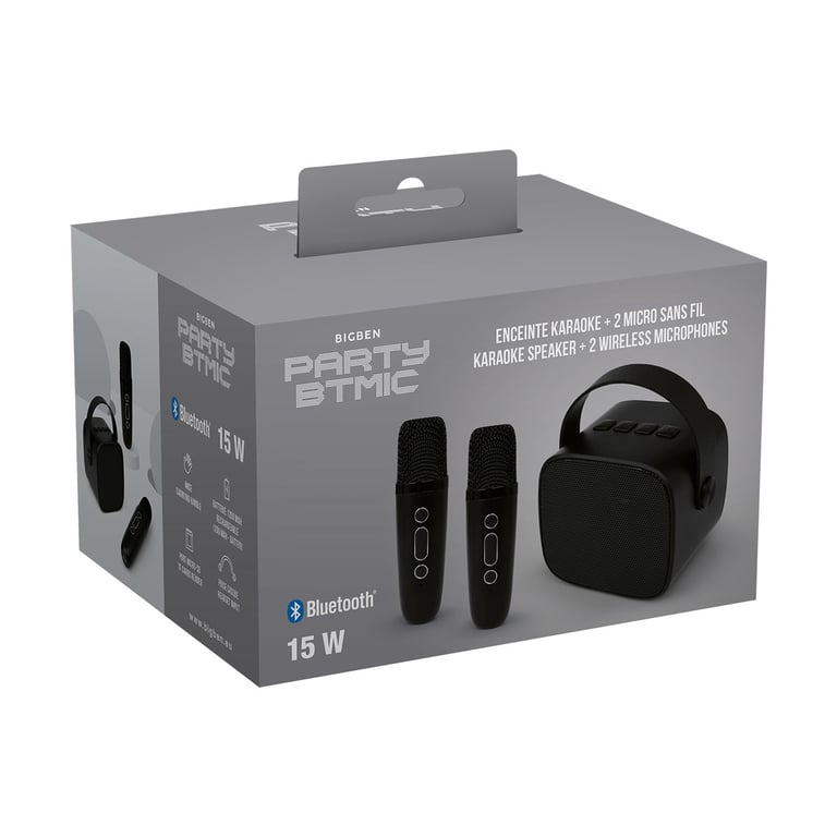 Enceinte Bluetooth 5.1 avec 2 Micro karaoké Sans Fil Modèle Party Btmic Neuf - vue 5