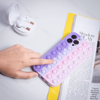 Custodia Popping Bubble per Apple iPhone 12 Pro Max, Rosa Viola