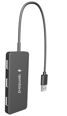 Gembird UHB-U2P4-04 hub & concentrateur USB 2.0 480 Mbit/s Noir
