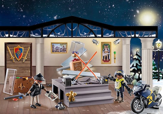 PLAYMOBIL 71347 Calendario de Adviento - Policía- - La magia de la Navidad - 24 cajas para abrir- para esperar la Navidad