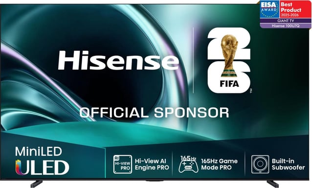 Hisense 100U7Q 2,54 m (100 ) 4K Ultra HD Smart TV Wifi Noir - Neuf