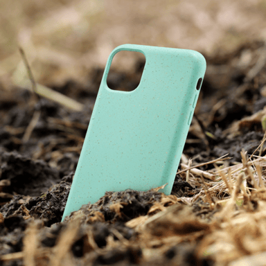 Coque antibactérienne vegan bio 100 % zéro déchet pour Apple iPhone 11, Vert Brumeux
