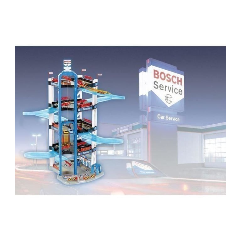 Garage Bosch 5 niveaux KLEIN Ascenseur station service et station de lavage 2 petites voitures incluses - vue 3