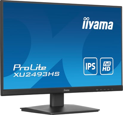 Ecran IIYAMA 23,8'' Noir dalle IPS Ultra mince 16:9 1920x1080 0.5ms 100Hz 250 cd/m2 HDMI Displayport HPs  VESA 100x100 TCO XU2493HS-B6