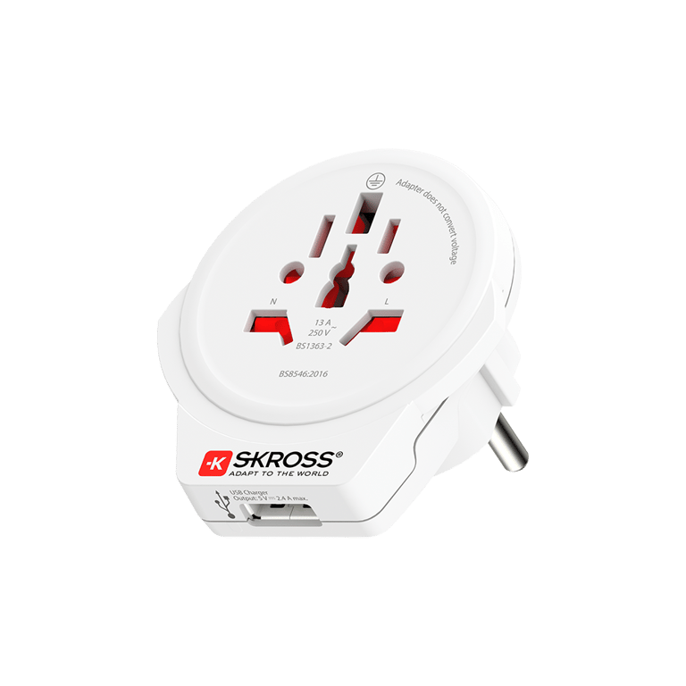 Adaptateur pour prise d'alimentation Skross Monde vers Europe USB - vue 5