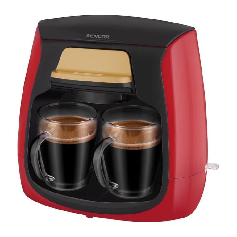 Machine À Café SENCOR SCE 2101RD – 0.3L, 500W, 2 Tasses Incluses - vue 3