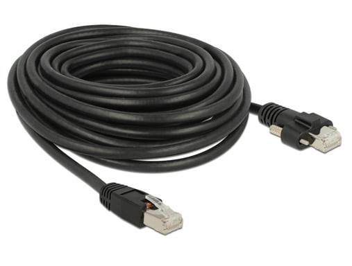DeLOCK 85672 Cavo di rete nero 10 m Cat6 S/FTP (S-STP)
