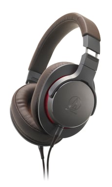 Audio-Technica ATH-MSR7b Écouteurs Avec fil Arceau Musique Marron, Gris