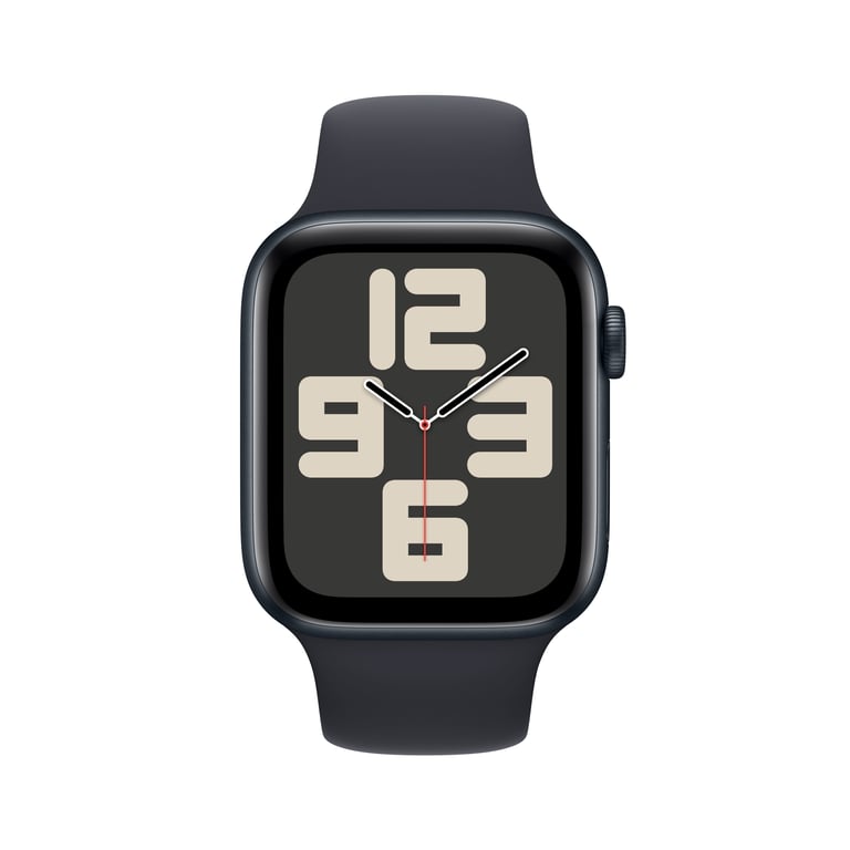 Apple Watch SE OLED 44 mm Numérique 368 x 448 pixels Écran tactile Noir Wifi GPS (satellite), S/M