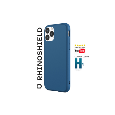 RhinoShield Coque Compatible avec [iPhone 12/12 Pro]   SolidSuit-Coque Fine avec Technologie d'absorption des Chocs et Finition Premium Mate, Contour Objectif Photo Interchangeable - Bleu Cobalt