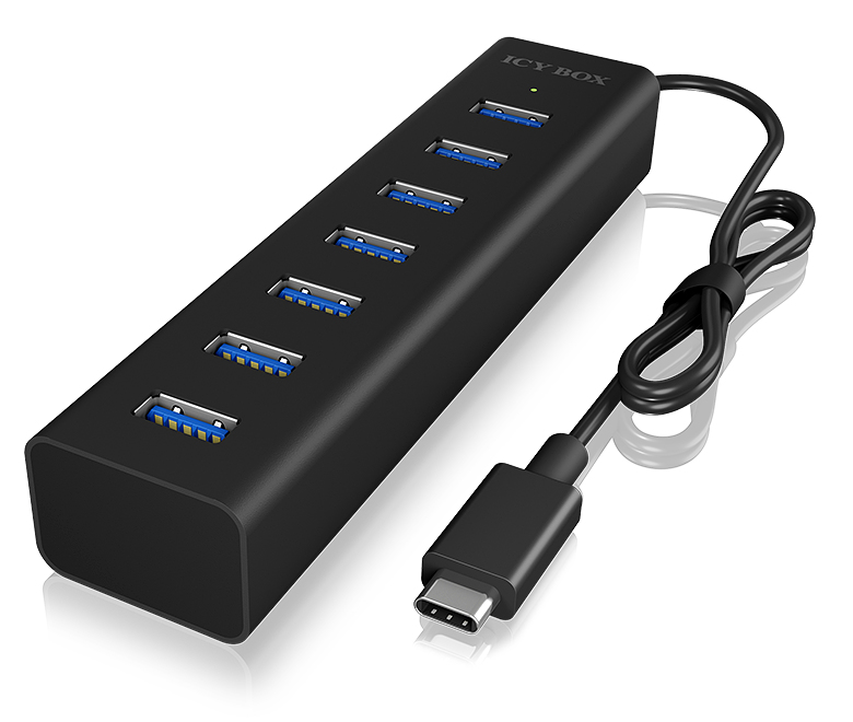 ICY BOX IB HUB1700 C3 USB 3.2 Gen 1 3.1 Gen 1 Type C 5000 Mbit/ Neuf