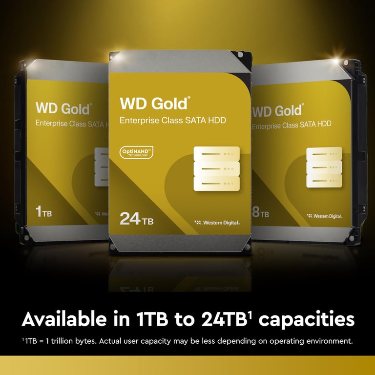 WD Gold WD203KRYZ Disque dur Enterprise 20 To interne 3.5 SATA 6Gb/ 7200 toursmin mémoire tampon : 512 Mo - vue 4