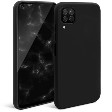 Moozy Minimalist Series Coque en silicone pour Huawei P40 Lite, noir - Finition mate fine et souple en TPU