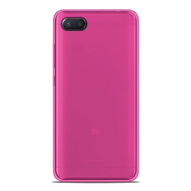 Coque silicone unie compatible Givré Rose Xiaomi Redmi 6A