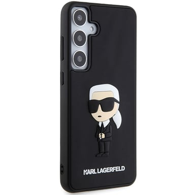 Custodia Karl Lagerfeld 3D Rubber Ikonik per Samsung S24, nera