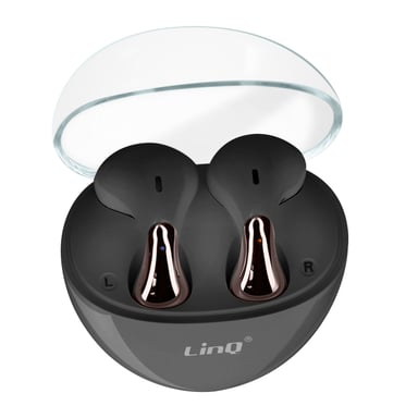 Écouteurs Bluetooth Intra-auriculaires Design Goutte D'eau et Boîtier Noir