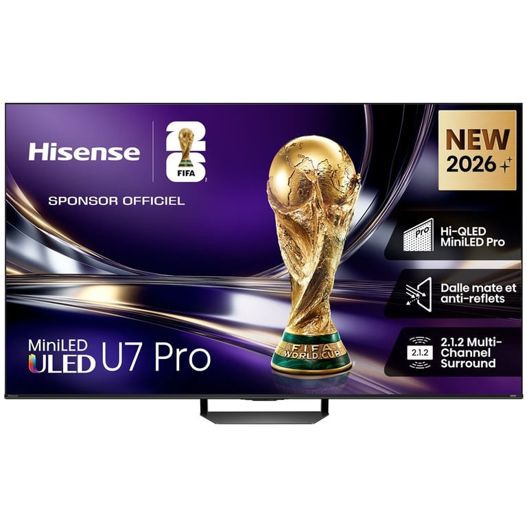 TV Hisense 65U7S PRO 2026 65 Mini LED PRO Hi QLED UHD 4K - vue 5