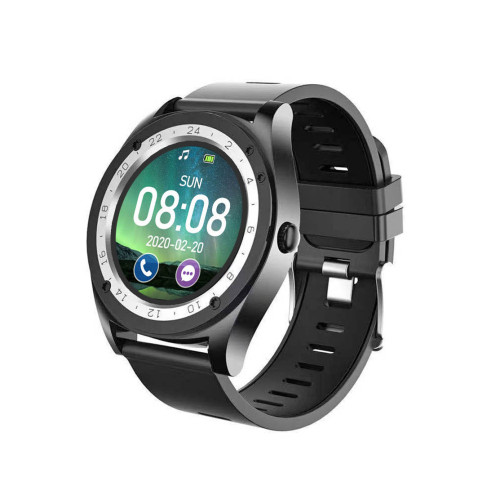 Montre Connectée Waterproof Bluetooth Bracelet Gris Acier Inoxydable IOS  Android