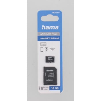 Hama 00213113 mémoire flash 16 Go MicroSDHC UHS-I Classe 10