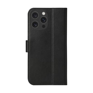 DBRAMANTE1928 Funda para iPhone 16 Pro Max Folio Modelo Copenhagen con ranura para tarjetas Negro