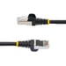 StarTech.com Cable de 3m de Red Ethernet CAT6a - Negro - Low Smoke Zero Halogen (LSZH) - 10GbE - 500MHz - PoE++ de 100W - Snagless sin Pestillo - RJ-4