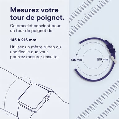 imoshion Bracelet Ocean en silicone pour Samsung Galaxy Watch 8 (40/44mm) / Classic (46mm) - Noir