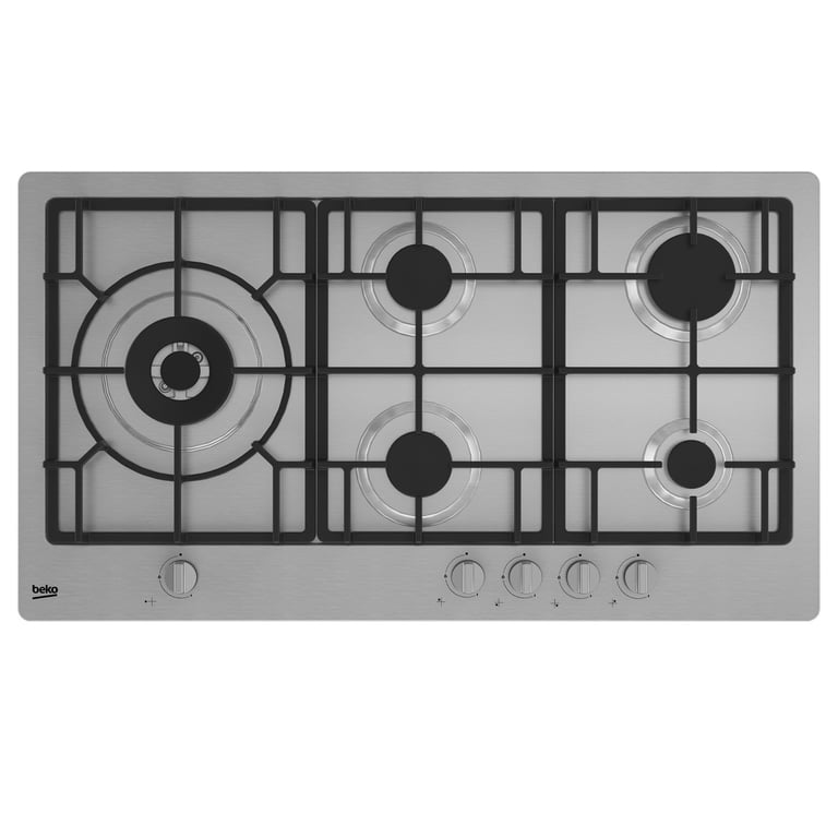 Plaque De Cuisson Gaz Beko HIML 95225 SXE – 5 Foyers, Acier Inoxydable - vue 3