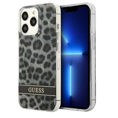 Coque pour iPhone 13 Pro Electro Stripe avec Logo Métallique Gris