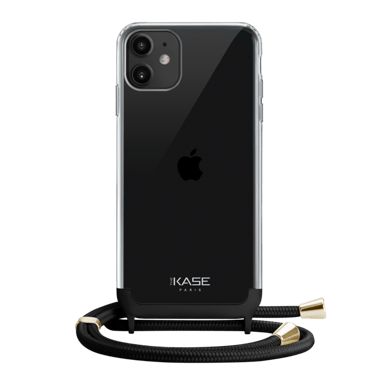 Bandolera 2 en 1 invisible y extraíble para Apple iPhone 12 mini, negro medianoche