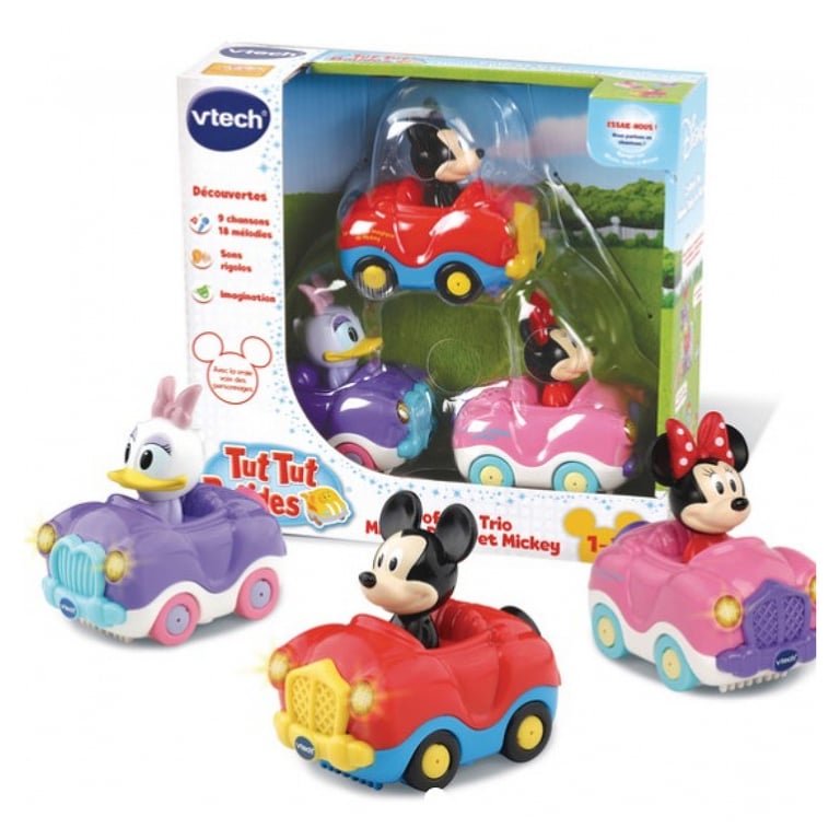 Coffret Tut Tut Bolides Trio avec Mickey, Minnie et Daisie pour Éveil Enfant - Neuf