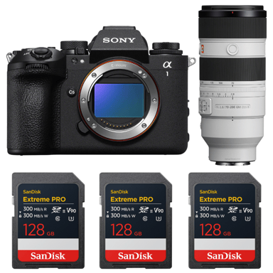 Appareil photo hybride Sony Alpha 1 II + FE 70-200mm f/2.8 GM OSS II + 3 SanDisk 128GB Extreme PRO UHS-II + Ebook ''20 astuces pour des images qui claquent''