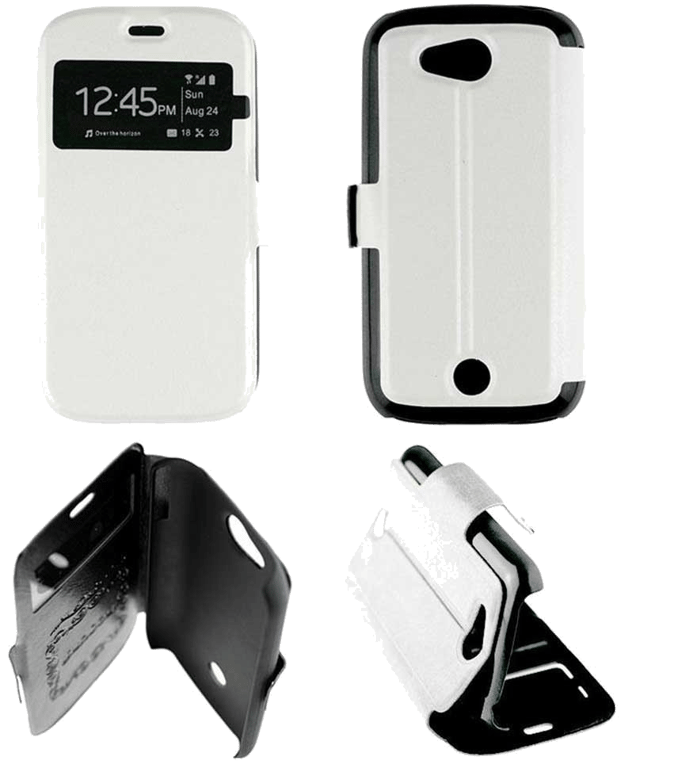 Etui Folio compatible Blanc Wiko Sublim