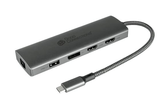 Alcasa HUB-C001A hub & concentrateur USB Type-C 5000 Mbit/s Anthracite