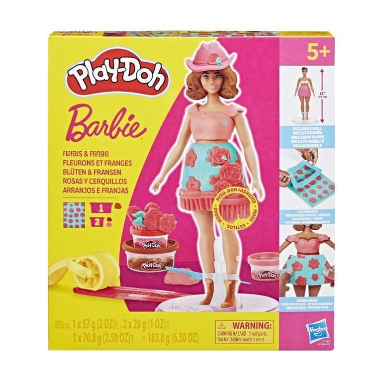 Play-Doh Barbie Fleurons et franges, coffret de pâte a modeler - Neuf