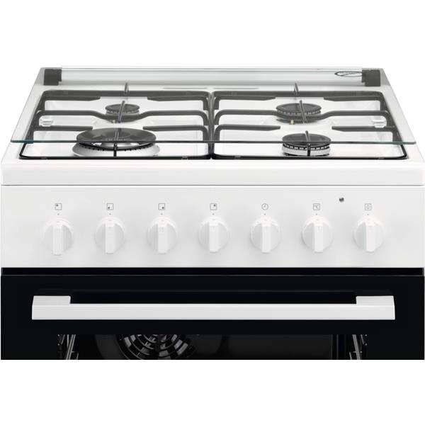 Cuisinière Electrolux LKK620010W – Gaz 4 Foyers, Four Électrique 57 L, A - vue 10