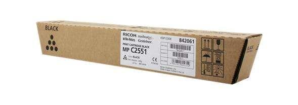 ORIGINAL Ricoh toner nero 842061/842465 MP C2551BK 10000 Seiten - Neuf