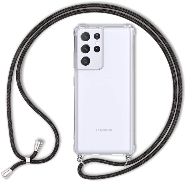 Coque avec Cordon pour SAMSUNG Galaxy S21 Ultra Silicone Airbags Transparente