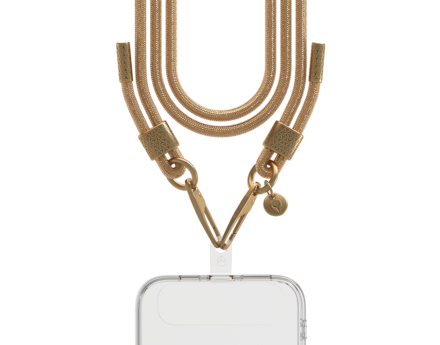 Bandoulière Téléphone Universelle Paillettes avec Mousqueton Dorée Neuf