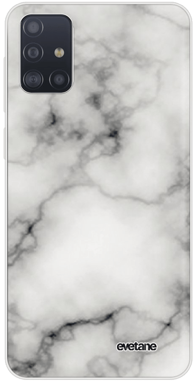 Evetane Coque Samsung Galaxy A51 5G silicone transparente Motif Marbre blanc ultra resistant