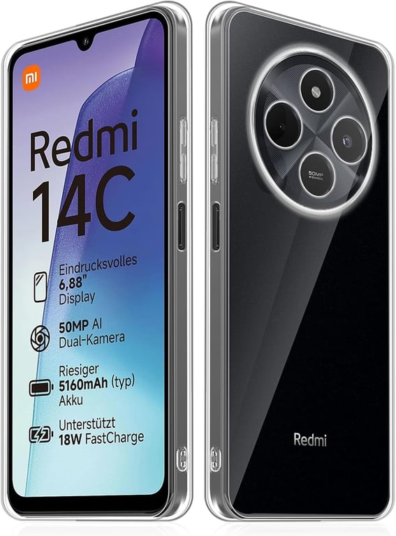 Xiaomi Redmi 14C 4G / Poco C75 4G tpu shell transparente protección ...