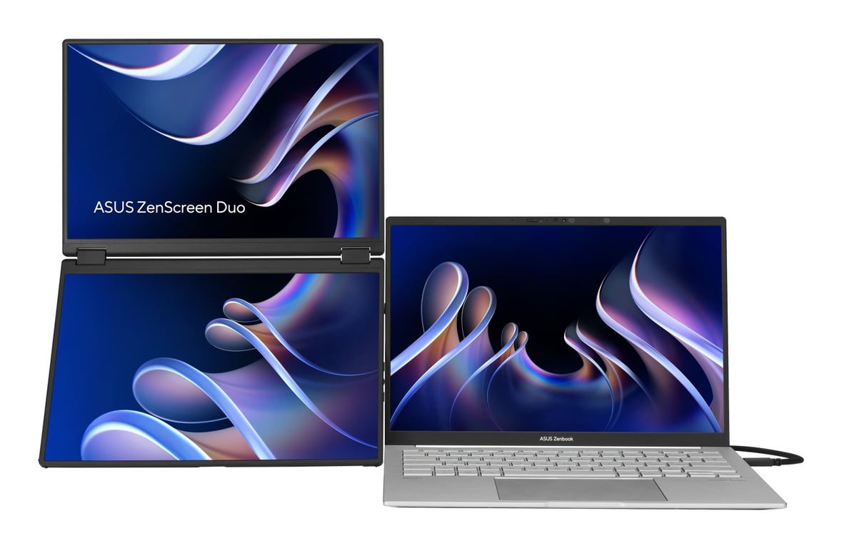 ASUS 2x 14 OLED ZenScreen Duo MB14FCD - vue 2