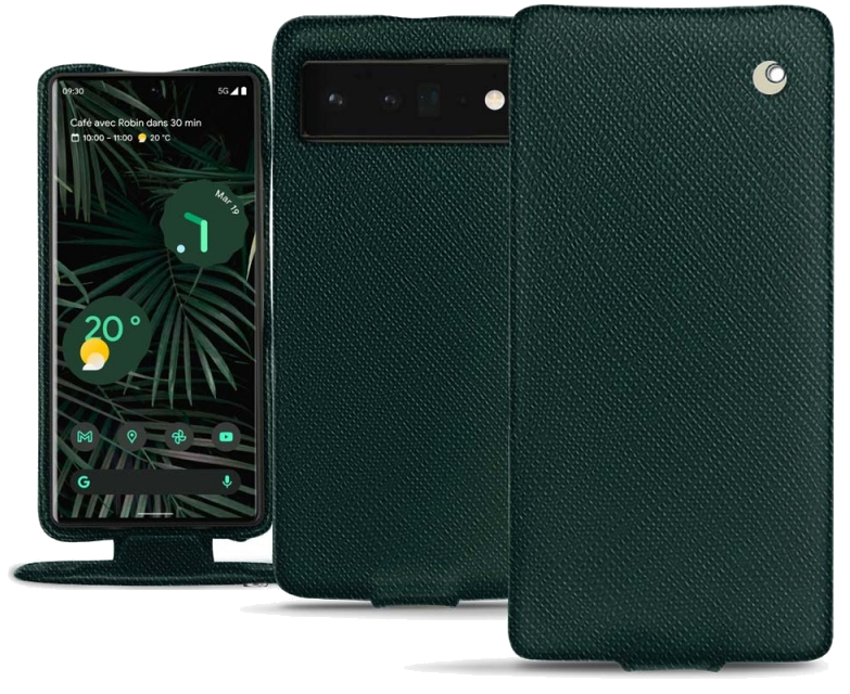 Housse cuir Google Pixel 6 Pro - Rabat verticalVert