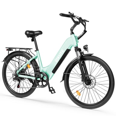 Bicicletta elettrica urbana ESKUTE C202, motore da 250 W, batteria rimovibile da 48 V 17,5 Ah - verde
