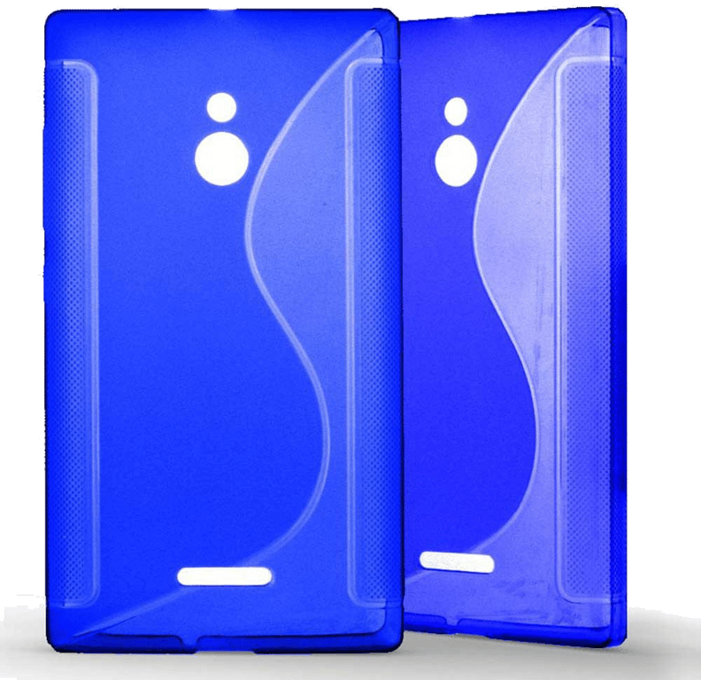 Coque silicone unie compatible Givré Bleu Nokia XL