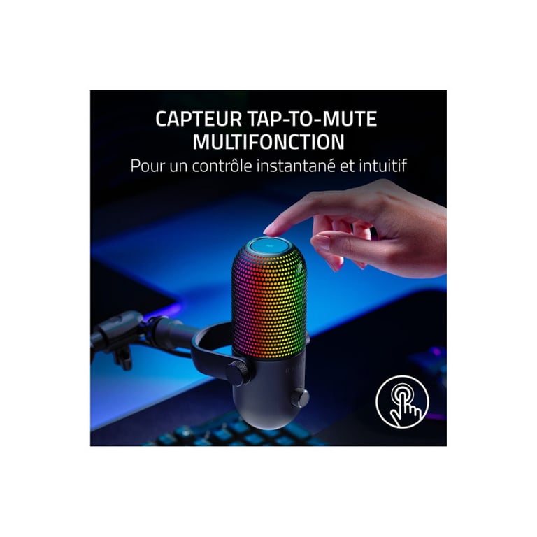 Razer Seiren V3 Chroma Micrófono de Condensador para Streaming Negro - Neuf