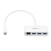StarTech.com Hub USB-C a 3 porte con Gigabit Ethernet - USB 3.0 (5Gbps) - Da USB-C a 3x USB-A - Bianco