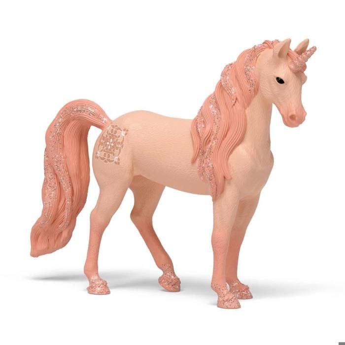 Figurine - Jument licorne Peach - Multicolore - 16x3.5x11 cm - a partir de 5 ans - Neuf